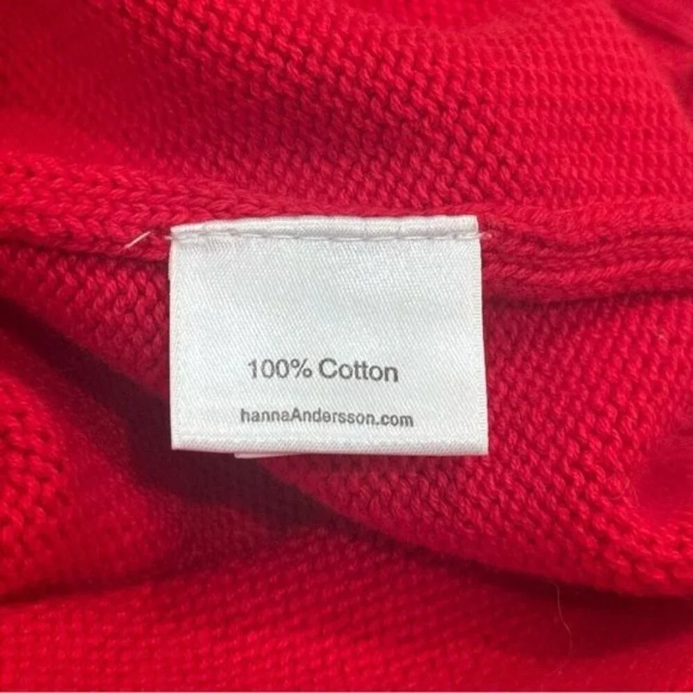 Hanna Andersson Red &‎ White Holiday Snowflake Sweater Vest Cabin Size 110 (5)